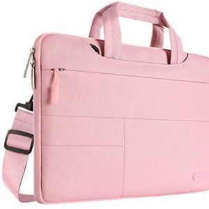 MOSISO Pink Laptop Shoulder Bag